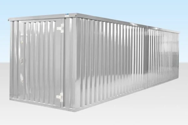 Paquete de contenedores desmontables conectados por extremos de 6 m x 2,1 m (galvanizados)