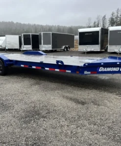 Remolque de equipos Diamond C 2022 de 7 × 24 pies, 20K, perfil bajo, con rampas Max
