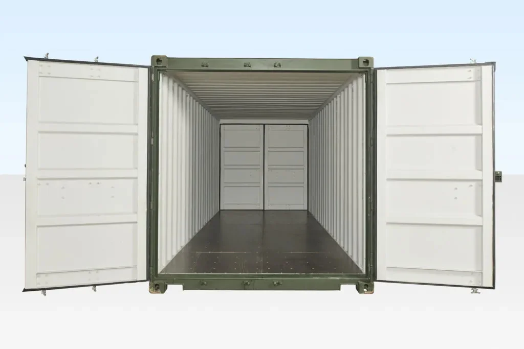 Contenedor túnel de 20 pies x 8 pies (puertas en ambos extremos) – Un solo viaje - Imagen 2