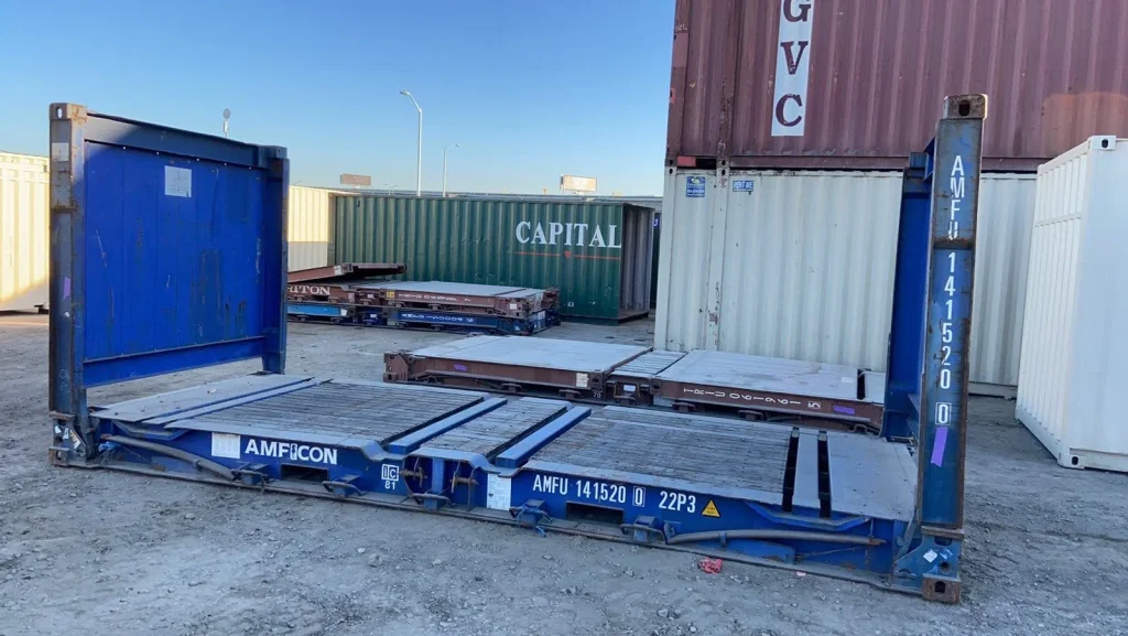 Contenedores marítimos Flat Rack usados de 20 pies x 8 pies