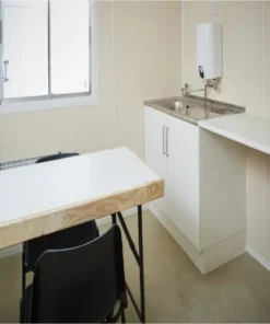 Cabina de comedor de acero antivandálica de 12 pies x 8 pies
