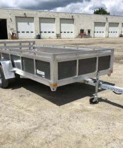Remolque utilitario abierto Mission 2022 de aluminio de 6 × 12 pies, con rampa trasera integrada