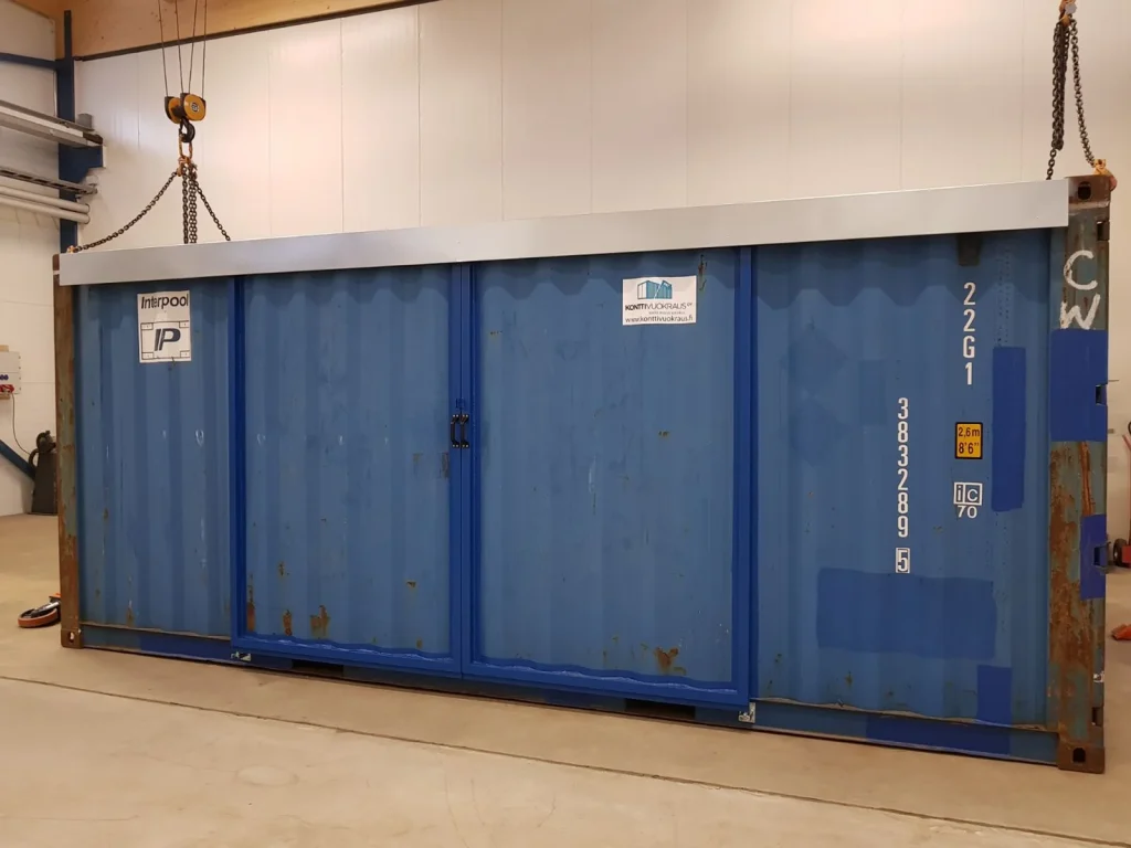 Contenedor High Cube de 20 pies (9′ 6″ de alto) apto para almacenamiento de IBC con puerta corredera - Imagen 5