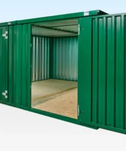 Paquete de contenedores desmontables conectados lateralmente de 3 m x 4,2 m (con recubrimiento en polvo)