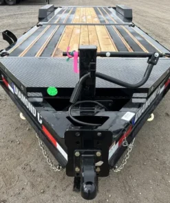 Remolque de equipos Diamond C 2024 de 7 × 24 pies, 20K, plataforma basculante, con soporte para repuesto
