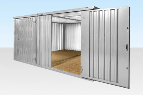 Contenedores desmontables conectados lateralmente de 4 m x 4,2 m (galvanizados) – Usos ideales
