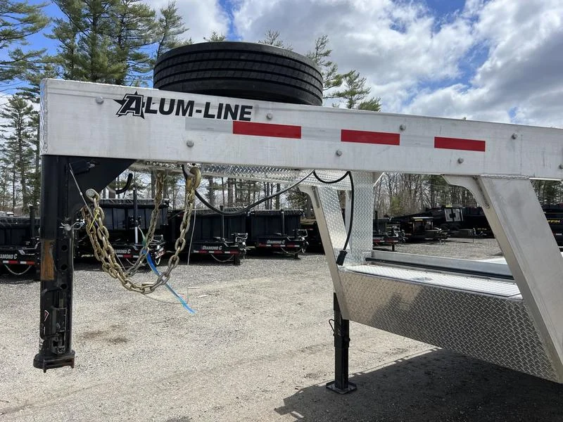 Remolque de equipos Alum-Line 2024 de aluminio de 8,5 × 24 pies, 13K, cuello de ganso, con rampas abatibles - Imagen 5