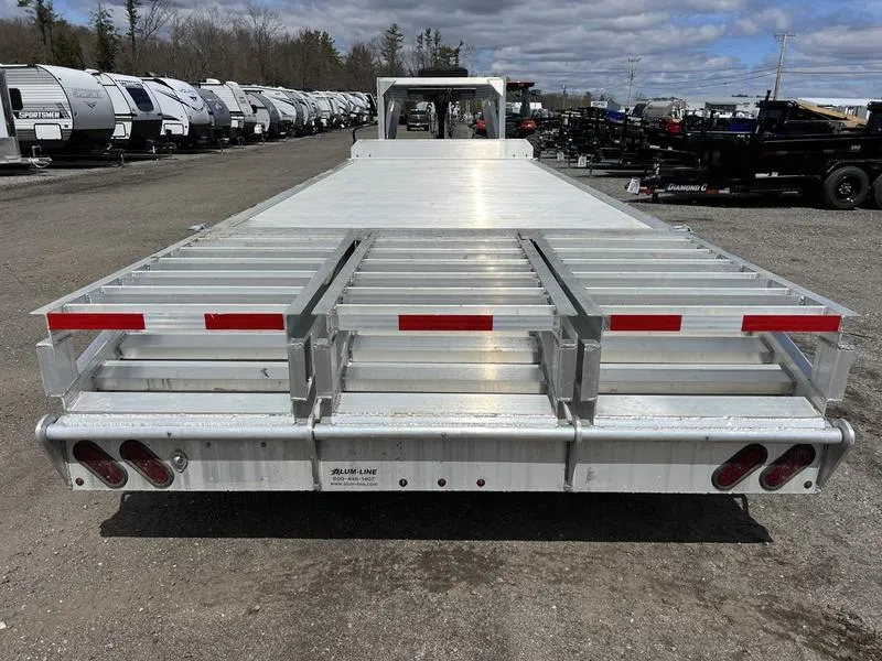Remolque de equipos Alum-Line 2024 de aluminio de 8,5 × 24 pies, 13K, cuello de ganso, con rampas abatibles - Imagen 12