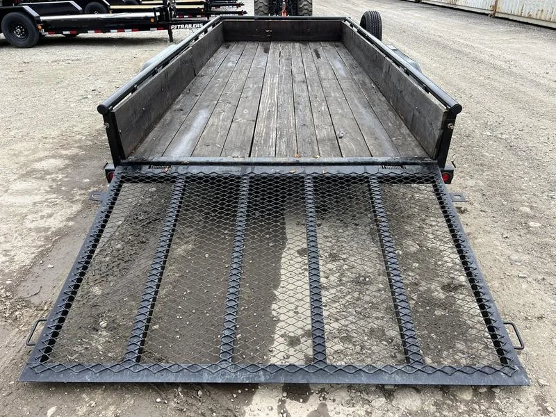 Remolque Big Tex 2021 de 6,5 × 16 pies, 6K Utility, con rampa y neumático de repuesto - Imagen 8